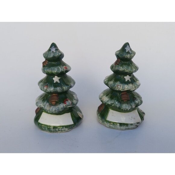 Vintage Kreiss Christmas Tree Salt & Pepper Shakers - Picture 1 of 3